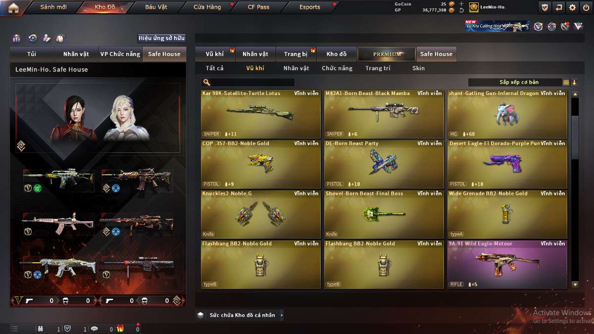 shop acc cf uy tin gia re